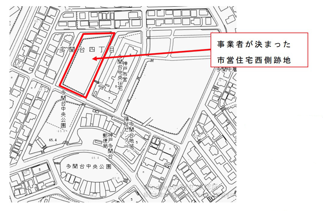 多聞台開発地入り地図